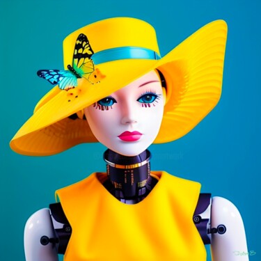 Mannequin au chapeau jaune