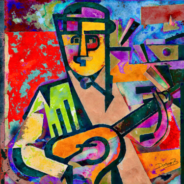 Colorful guitarist